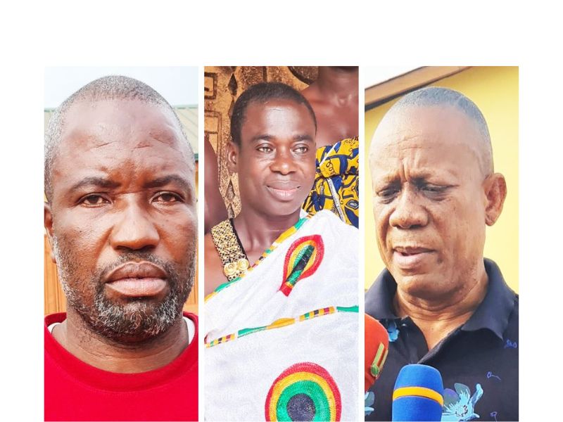 Suleman Mohammed - PNC chairman Bosomtwe Constituency, Baffour Kwaku Amoateng IV - Chief of Jachie and Addai Poku Aikins - Bosomtwe constituency NPP chairman
