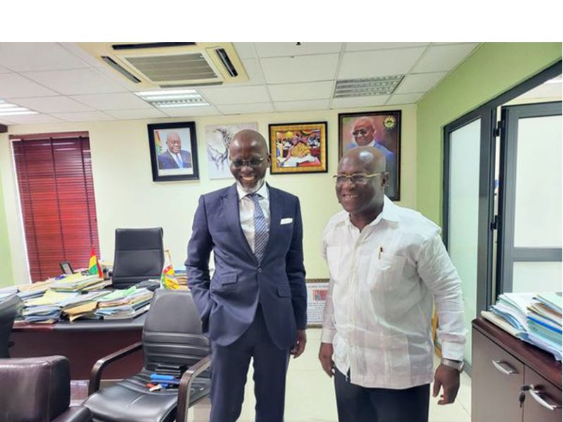 Gabby Asare Otchere-Darko (left) and Osei Kyei-Mensah-Bonsu (right) in a happy mood after the reconciliation