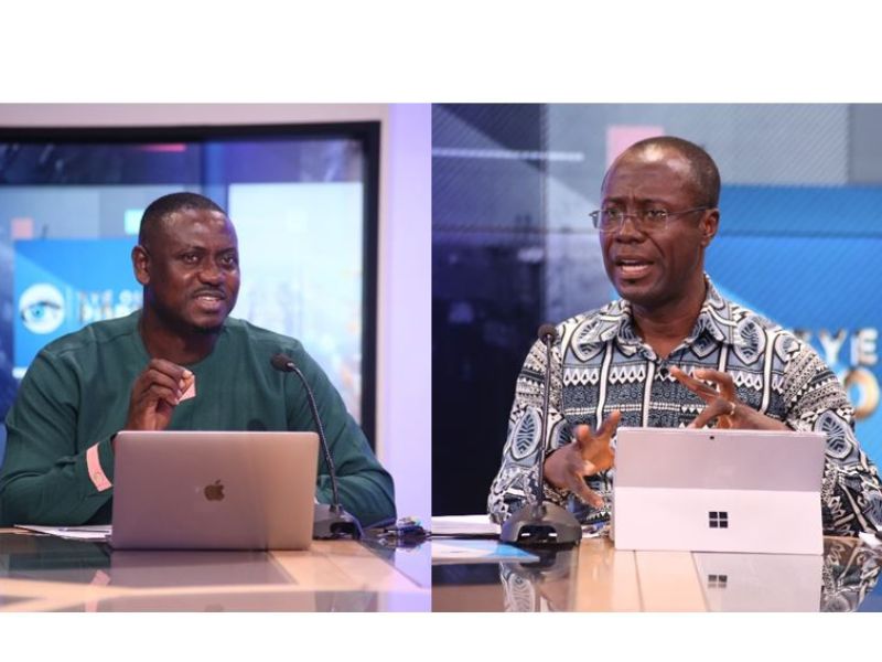 1st Vice President of GIFF, Paul Kobina Mensah (left) and Head of Freight and Logistics, Ghana Shippers Authority, Fred Asiedu-Dartey during an Eye on Port discussion