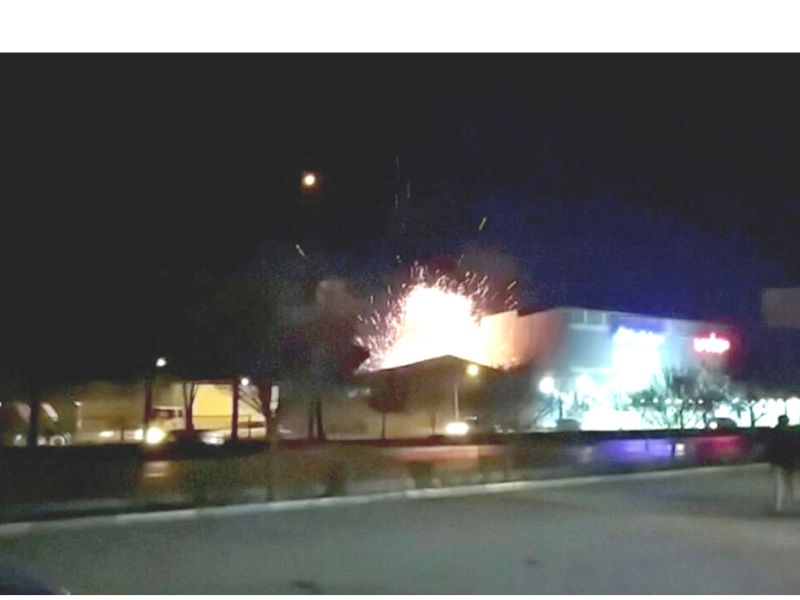 Eyewitness footage shows what is said to be the moment of an explosion at a military industry factory in Isfahan
