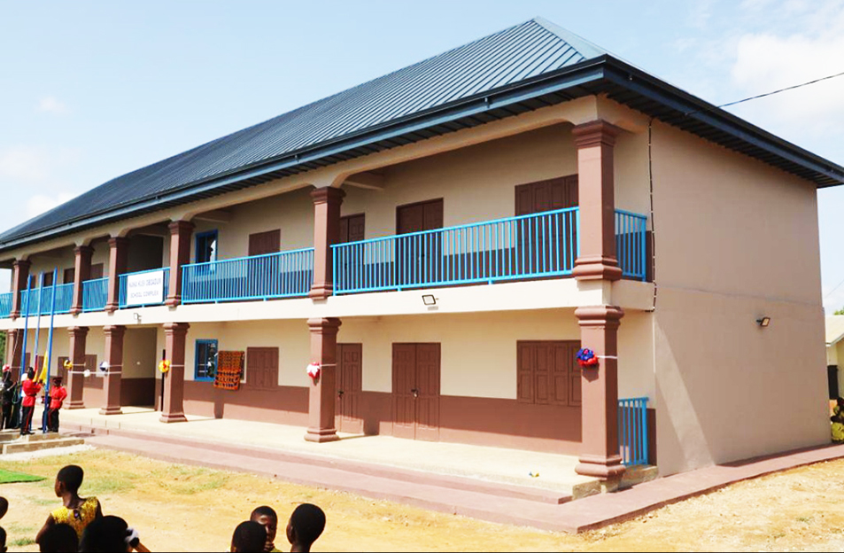 Chief commissions 2-storey classroom block for Domeabra Methodist School