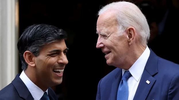 Prime Minister Rishi Sunak told President Joe Biden the UK and the US were two of the firmest allies in Nato