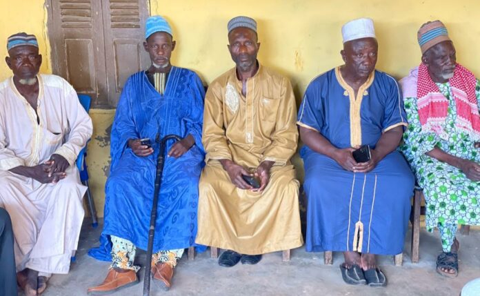 From right -Mallam Issah, Zongo Chief Linguist; Abubakar Haruna, Grumah Chief; Moro Chandam, Chorkosi Chief; Musah Abubakar, Mossi Chief and Mallam Mahama, Deputy Busanga Imam