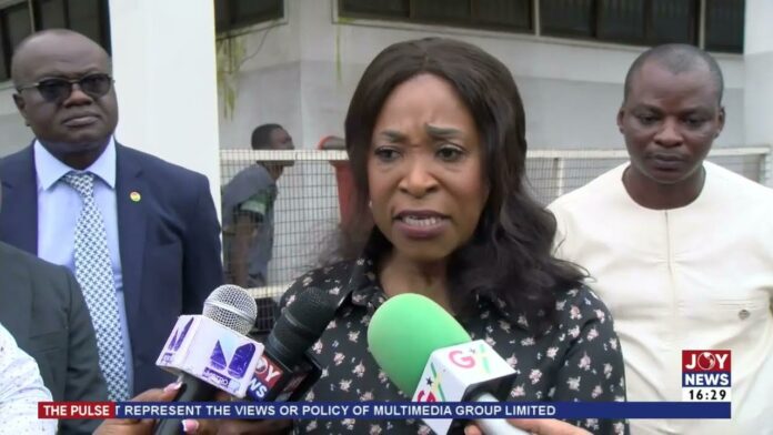 Shirley Ayorkor Botchwey, Minister for Foreign Affairs and Regional Integration addressing the media on her visit