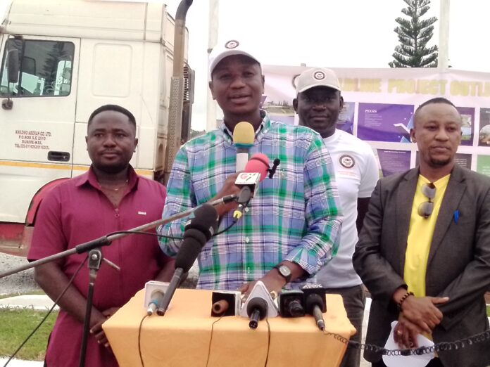 District Chief Executive (DCE) of Amansie South District, Clement Opoku Gyamfi, speaking at the event
