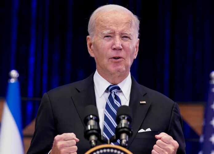 President Joe Biden delivers remarks on the war between Israel and Hamas after meeting Israeli Prime Minister Benjamin Netanyahu
