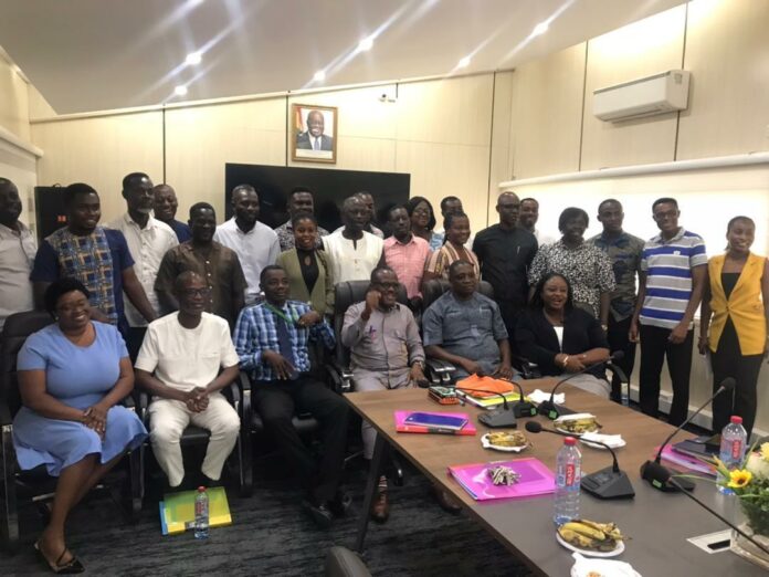A group photograph SOMOPAC members and officers from the Ministry of Employment and Labour Relations