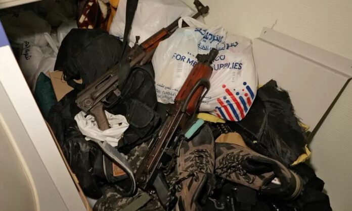 IDF soldiers said they found Kalashnikov rifles stashed behind an MRI scanner inside Al-Shifa hospital