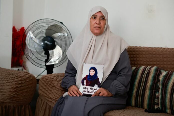 Sameera Dwayyat, the mother of Shorouq Dwayyat, 26, a female Palestinian prisoner serving a 16-year sentence