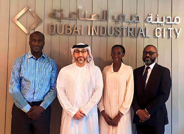Some African Journalists pose for the camera with Saud Abu Alshawareb, the Executive Vice President of DIC