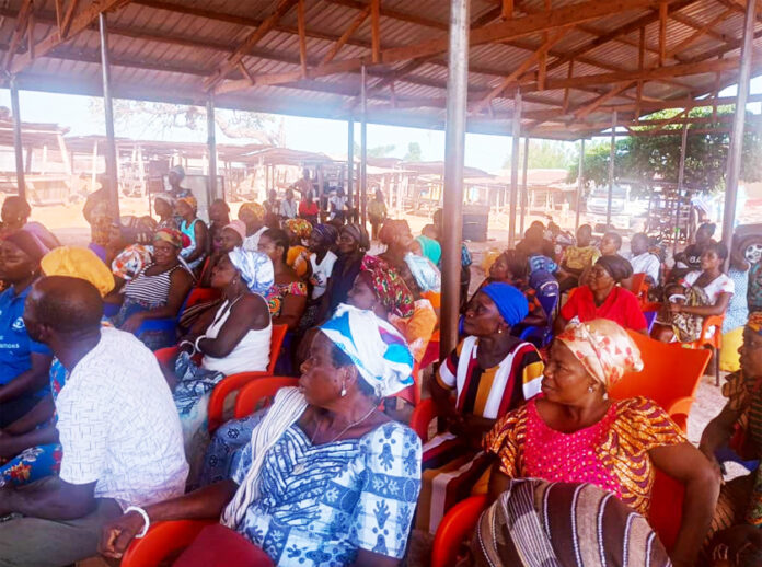 The training workshop organized by Bella Africa, a non-governmental organization for 80 women in Sekesua