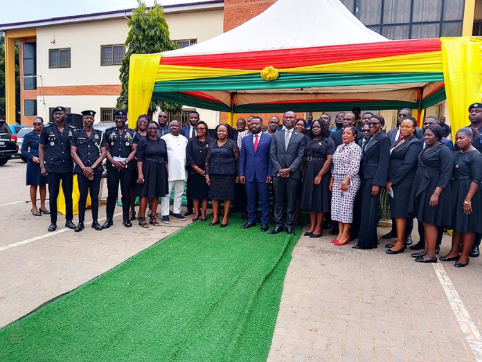 A group photograph of the Chief, staff of Bills Micro Credit limited as well as Judicial Service and Police prosecutors