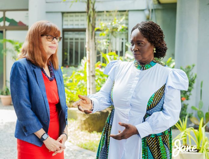 Australian High Commissioner to Ghana, H.E Berenice Owen-Jones in a chat with Vice President, Prof Naana Jane Opoku-Agyemang