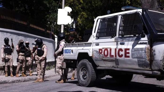 Haiti's National Police said it had deployed extra forces to Mirebalais (file photo showing police in Port-au-Prince)