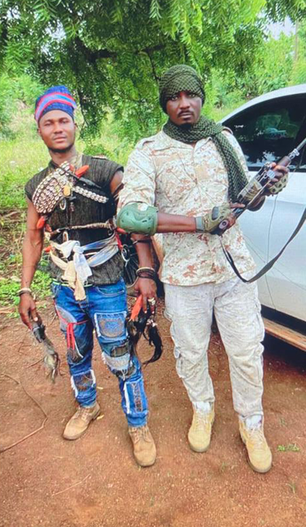 Deceased Abdulai Fatawu (R) with the group's fortifier (L) who managed to 'vanish' during the sporadic shooting