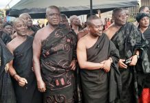 Adansi Traditional Council, top NDC officials mourn with Samuel Aboagye’s family