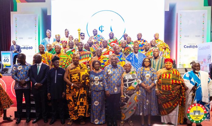 Dignitaries present at the Cedi @60 launch in a group picture