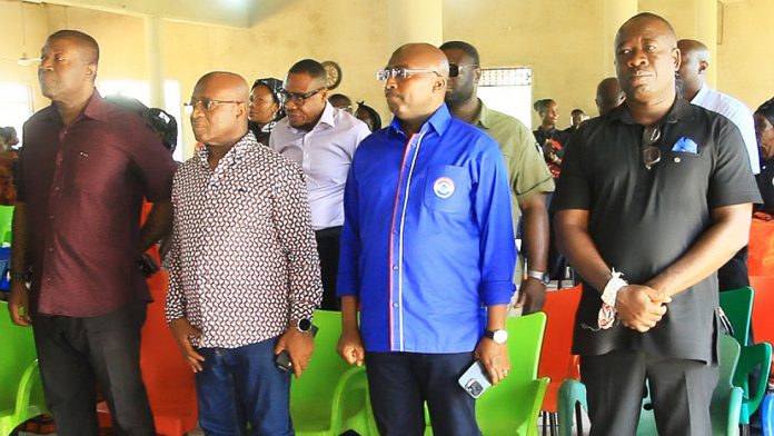 Messrs Obeng Manu, Bawumia, Kyei-Mensa-Bonsu and Nana Akomea at the funeral