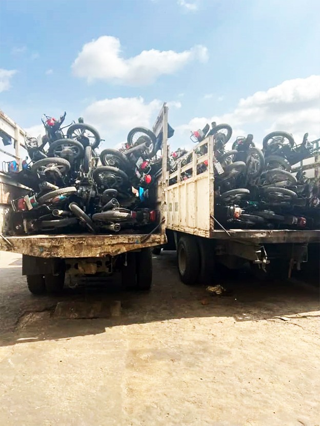Task force seize motorcycles