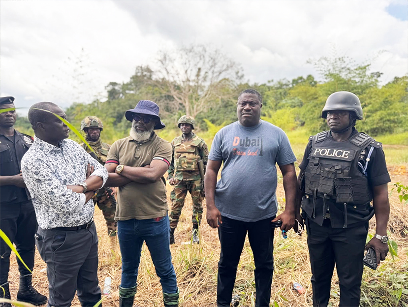 WR Minister, Tarkwa MP, inspect rail line destroyed by illegal miners