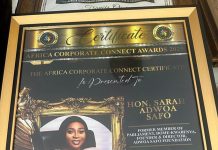 Adwoa Safo honoured with African Giantin leadership and humanitarian Award