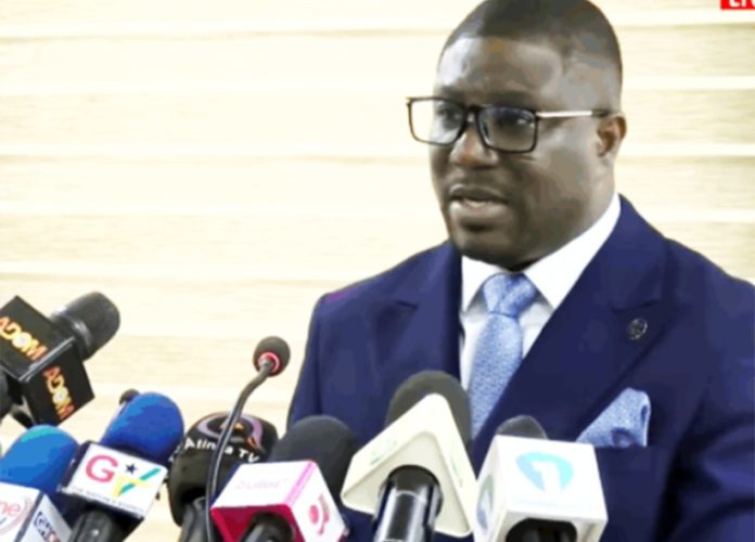 Cephas Boyuo addressing the media