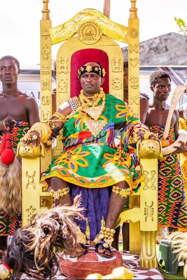 Egya Ackah, the non-gazetted chief sitting in state as paramount chief