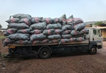 Volta Police Burn 600 Sacks of Seized Indian Hemp