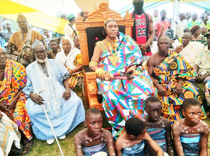 Naa Lanjagor Karley II - Paramount Chief of Jama Traditional area at a durbar of chiefs