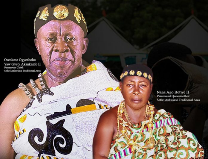 Ogyeahoho Yaw Gyebi II and Nana Ago Botwe II, Paramount Queenmother