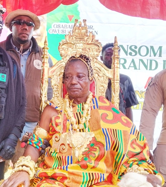 Osabarima Dr Owusu Beyeeman sitting in state