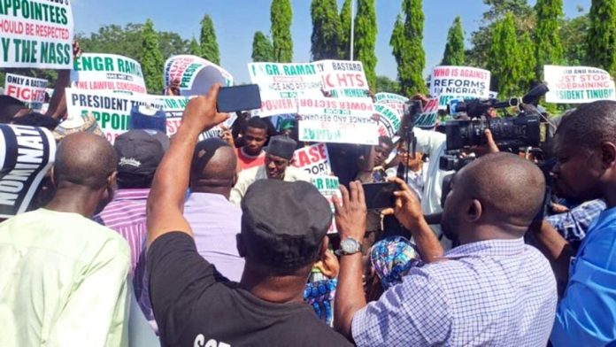 Protesters storm NASS