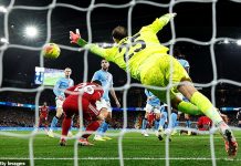 Liverpool protest over Virgil van Dijk’s disallowed goal against Man City