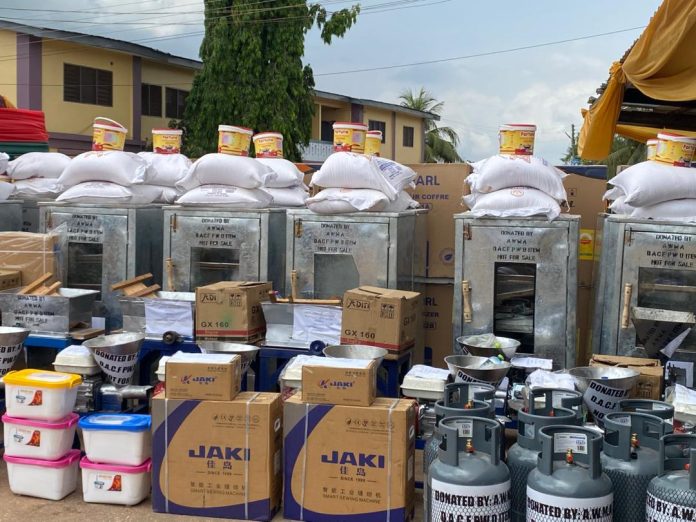 A section of items presented by the Ahanta West Municipal Assembly to persons with disabilities (PWDs) in the Western Region. A section of items presented by the Ahanta West Municipal Assembly to persons with disabilities (PWDs) in the Western Region.