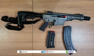 A Derya MK-12 firearm, bearing registration number 22-GHA-1162, recovered by police in connection with suspect Cyborg.