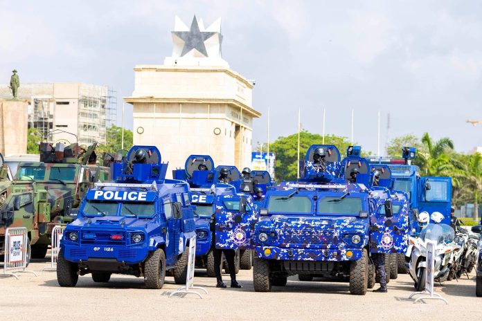 Police armoured vehicles