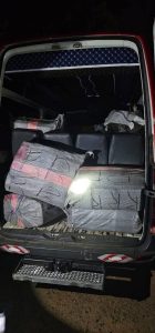 Suspected narcotic substances concealed in a commercial vehicle.