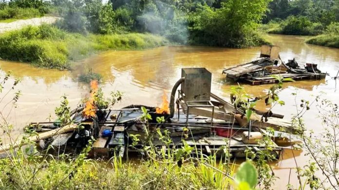 Galamsey going on one of the water bodies
