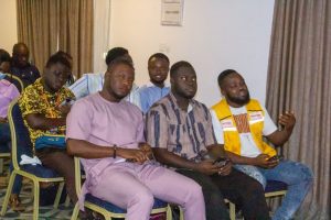 A cross-section of journalists at a press conference advocating for the renaming of Kotoka International Airport.