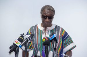 KSM, a legendary satirist and advocate, speaking at the press conference.