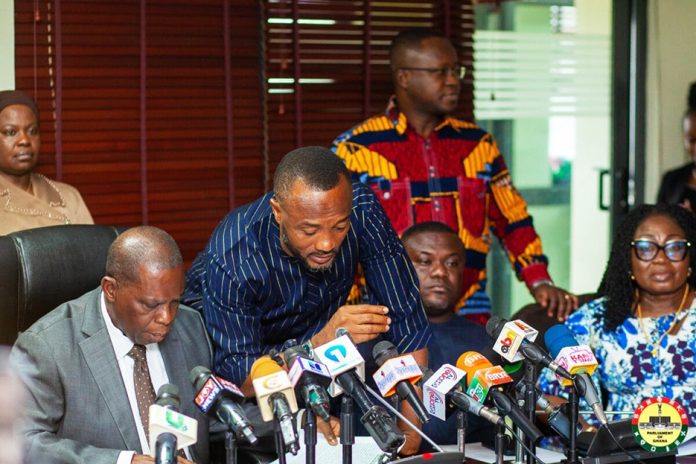 Dr Yaw Isaac Opoku addressing the press