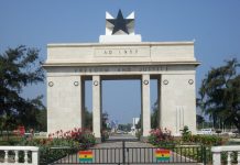 Ghana Postpones Evacuation Of Citizens From South Africa Over Screening, Flight Permit Delays The Independence Arch, Accra, Ghana.