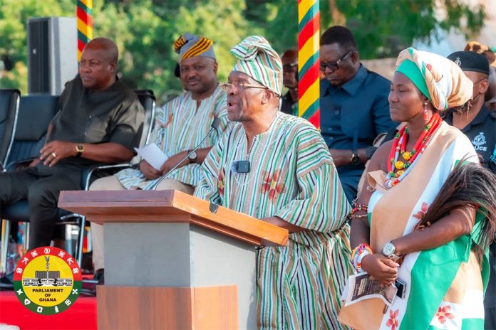 Speaker Bagbin speaking at the ceremony