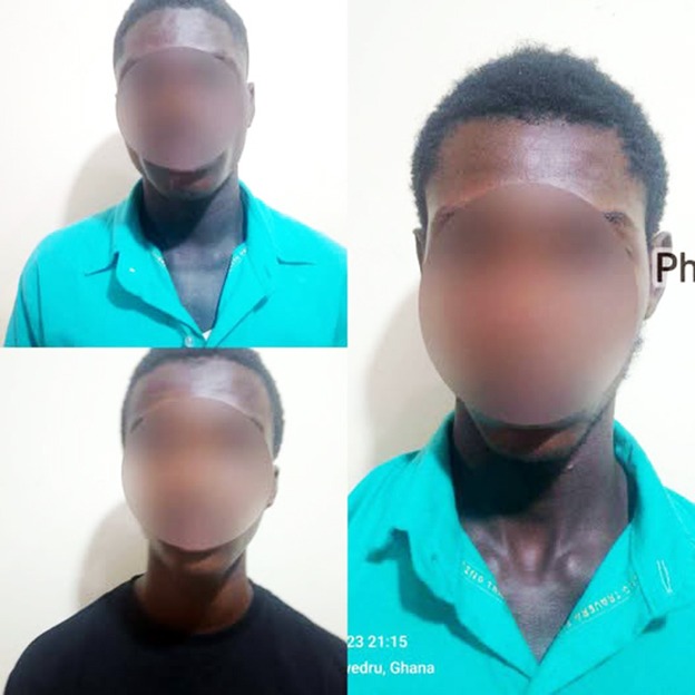 The three students arrested by the police