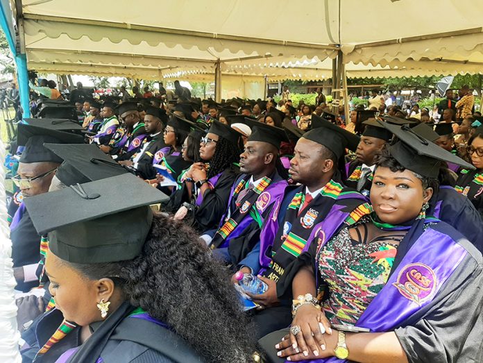 A section of the graduates