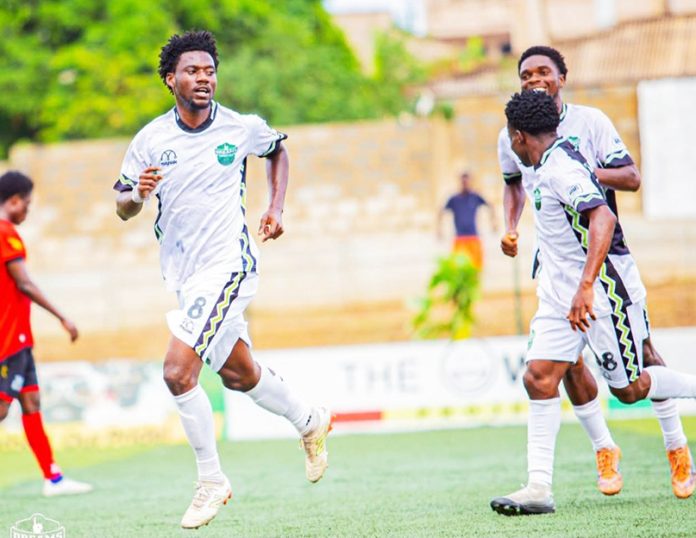 Dreams FC players jubilating
