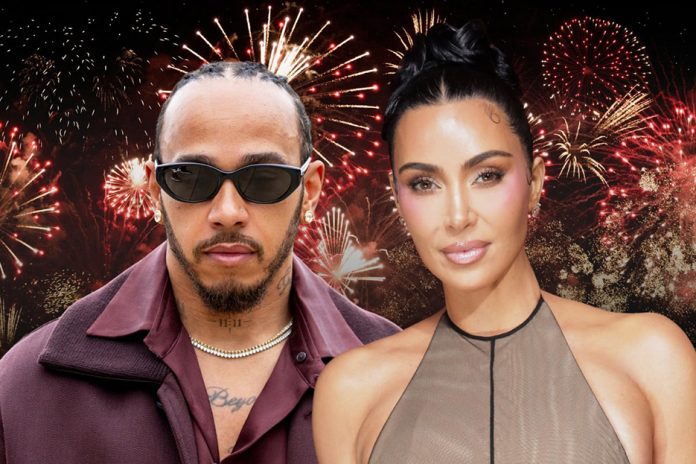 Kim Kardashian and Lewis Hamilton
