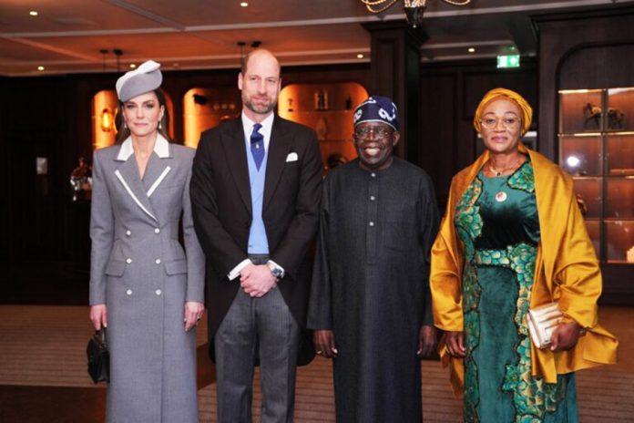 Prince William and wife pose alongside President Bola Tinubu and his wife