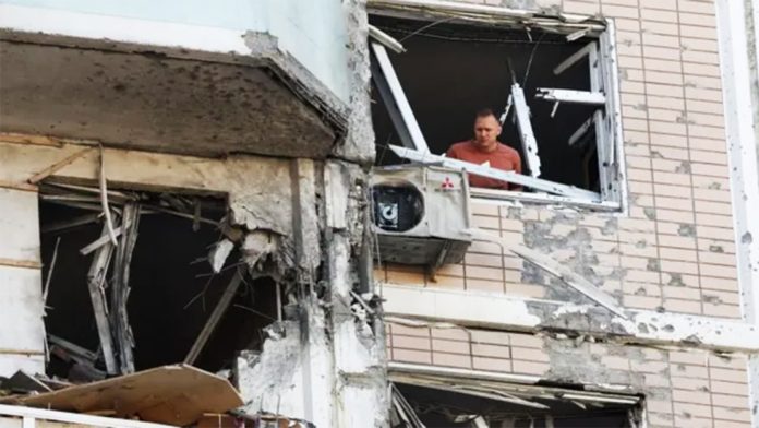 A multi-storey residential building was hit by a Ukrainian drone in Moscow