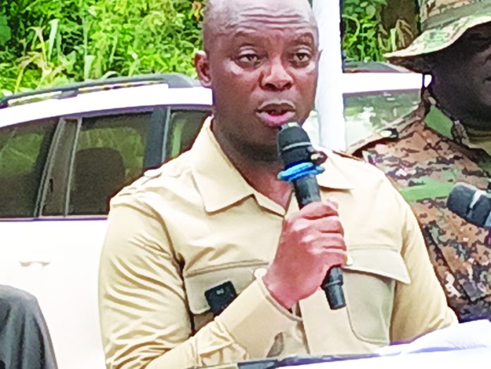 Forestry Commission CEO, Hugh Brown, delivering a speech